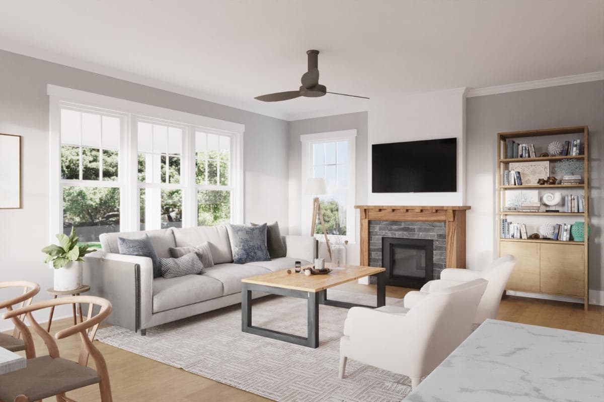 Plan 50210PH: Craftsman Cottage with Attached Garage and Upstairs Home Office - Image #10 - Bungalow, Cottage, Country, Craftsman, Northwest