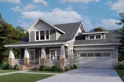 Craftsman Cottage with Attached Garage and Upstairs Home Office
