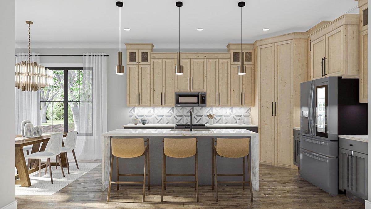 Plan 623066DJ: 3-Bed New American Home Plan with Outdoor Entertaining Space In Back - Image #9 - Country, New American, Traditional