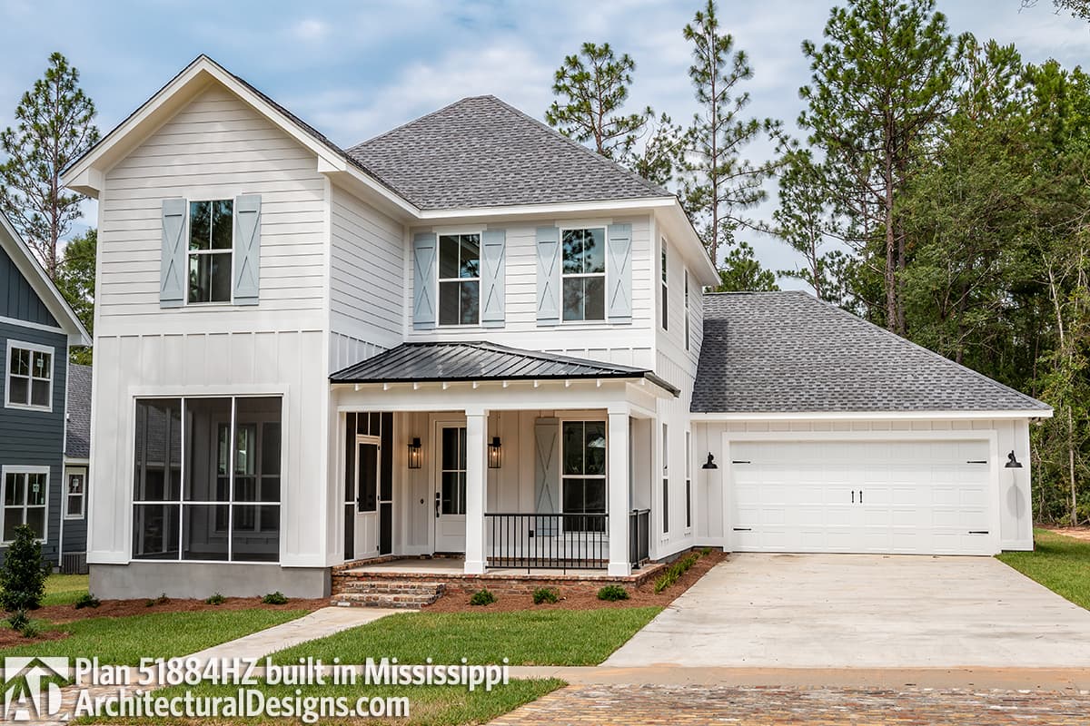 build gallery item - House Plan 51884HZ comes to life in Mississippi
