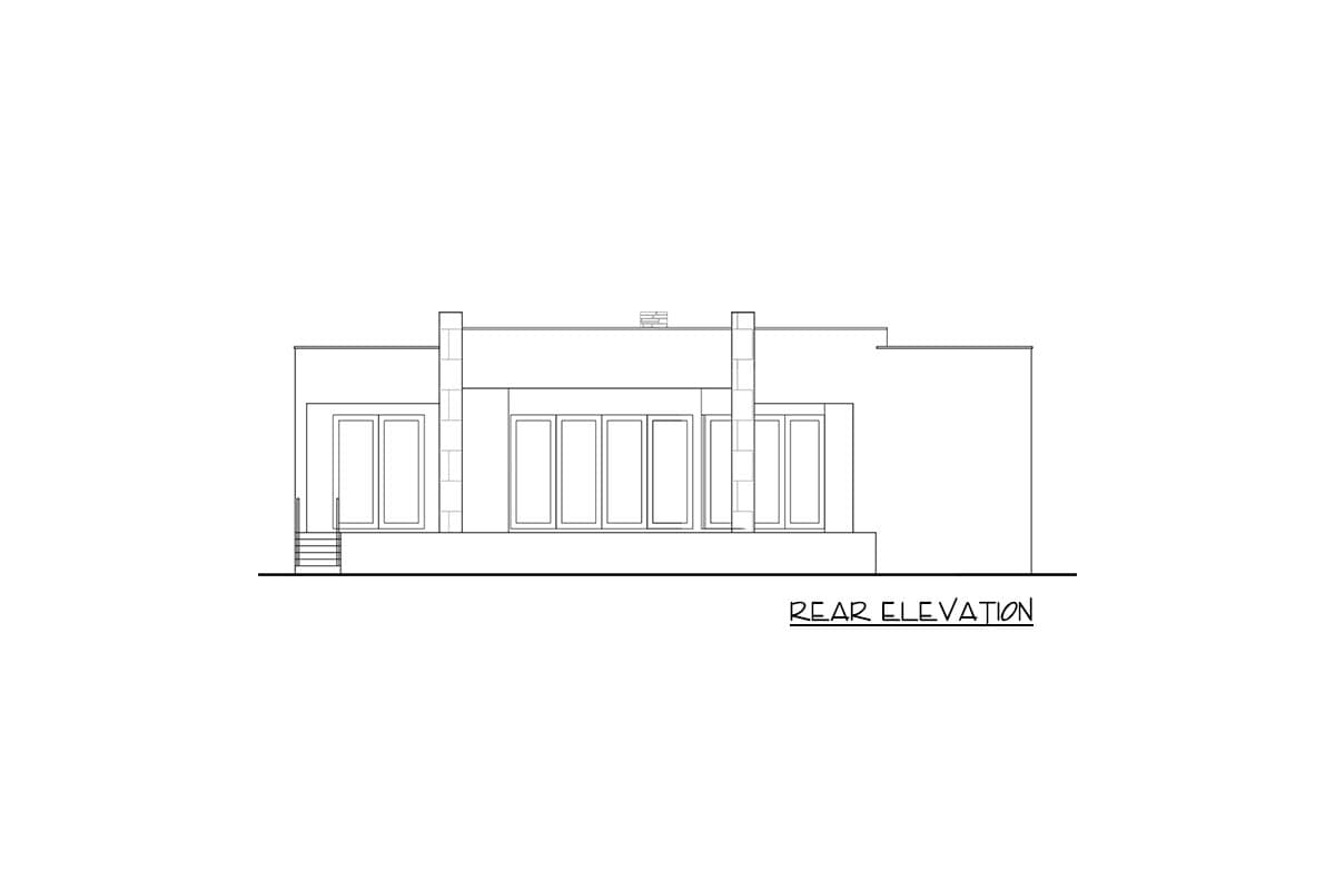 Plan 65755BS: 4-Bed Mid-century Modern House Plan with Rear Covered Lanai - Image #4 - Coastal, Contemporary, Florida-Style, Mid Century Modern