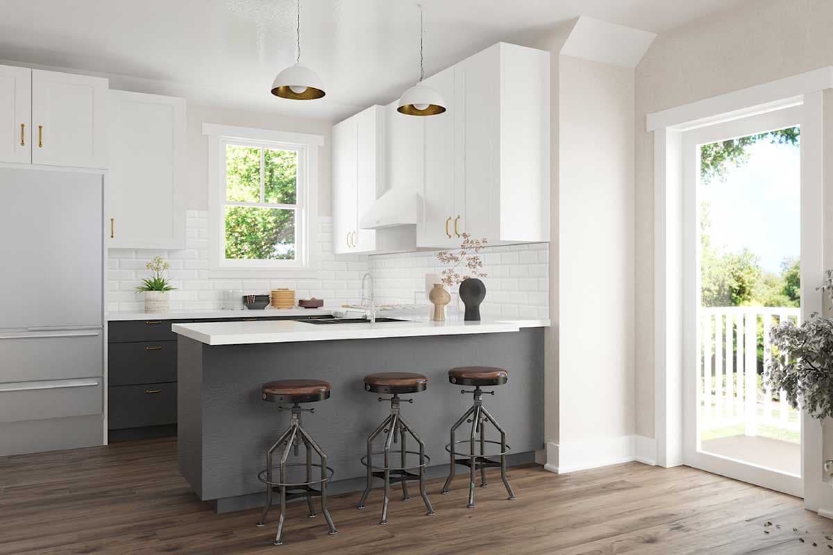 Plan 50213PH: Garage Apartment with 1 Bed, 2 Cars and Laundry Upstairs - Image #5 - Carriage, Cottage, Country, Craftsman