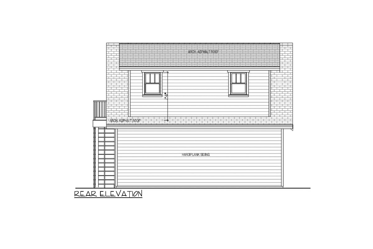 Plan 50213PH: Garage Apartment with 1 Bed, 2 Cars and Laundry Upstairs - Image #8 - Carriage, Cottage, Country, Craftsman