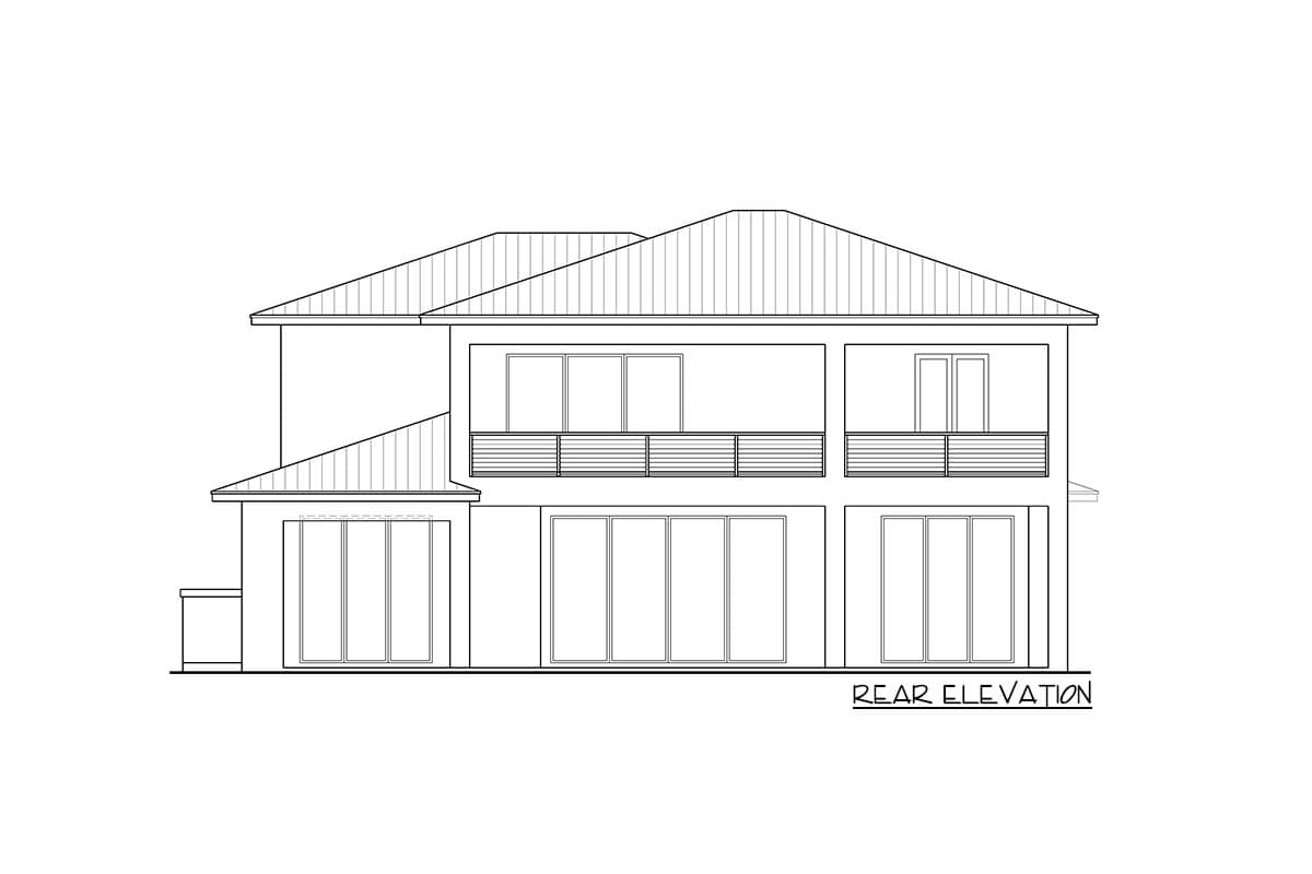 Plan 65757BS: Contemporary Coastal Home Plan with Rear Lanai and Main Floor Master - Image #4 - Coastal, Contemporary, European, Florida-Style, Modern, Transitional