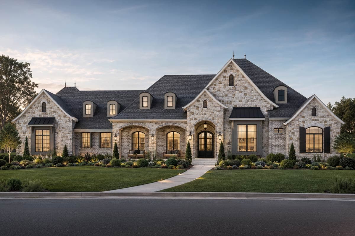 Plan 440023PWL: Sprawling Country House Plan with Split-bed Layout - Image #1 - European, Hill Country, Ranch, Transitional