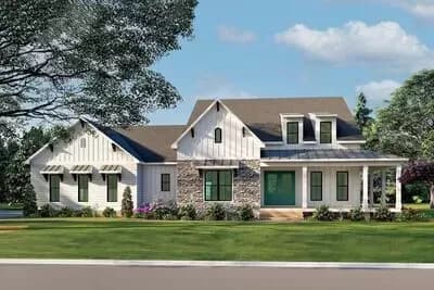 4-Bed Modern Farmhouse Plan Under 3800 Sq Ft