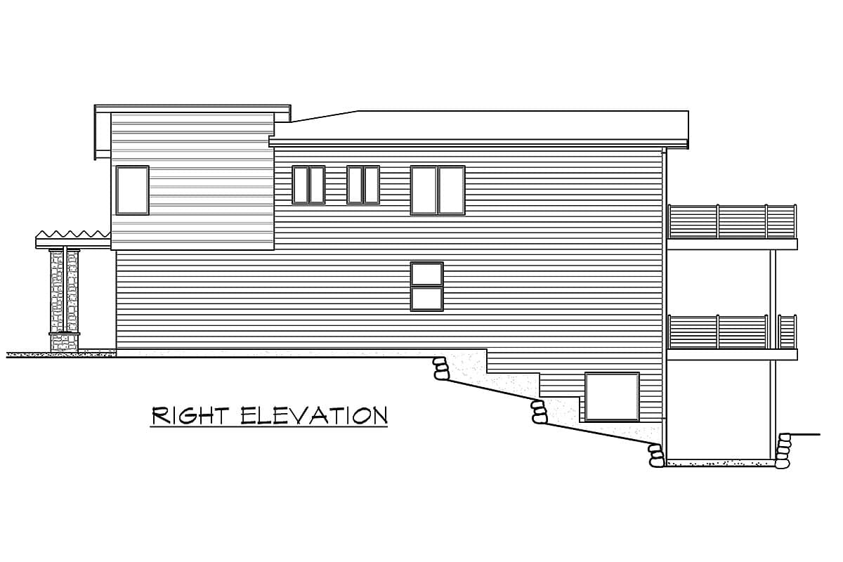 Plan 23917JD: Contemporary Mid-Century Modern Home Plan with Walkout Basement - Image #5 - Contemporary, Mid Century Modern, Modern, Northwest, Prairie