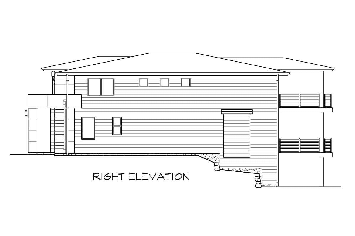 Plan 23918JD: 5-Bed Modern Home Plan with a Game Room in the Walkout Basement  - Image #5 - Contemporary, Mid Century Modern, Modern, Northwest