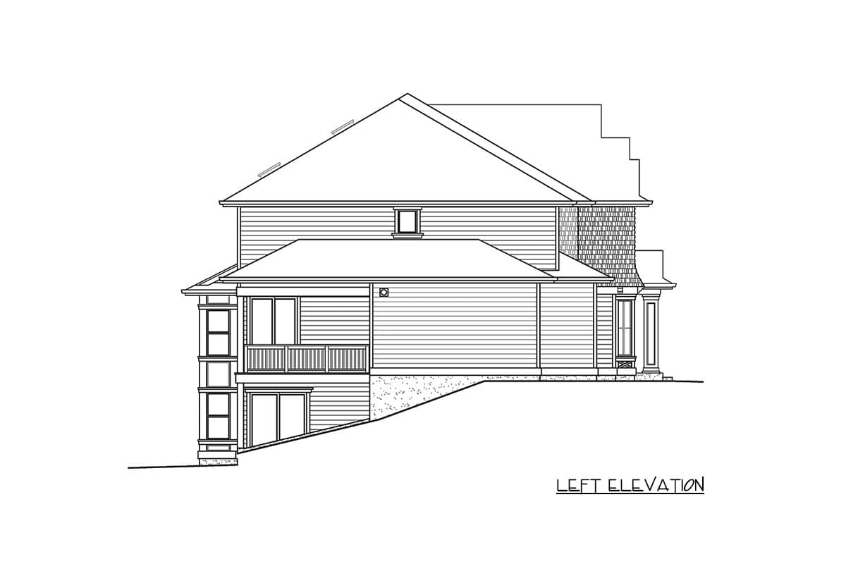 Plan 23921JD: 5-Bed House Plan with Large Covered Deck Behind the 2-Car Garage - Image #37 - Craftsman, New American, Northwest, Shingle, Traditional