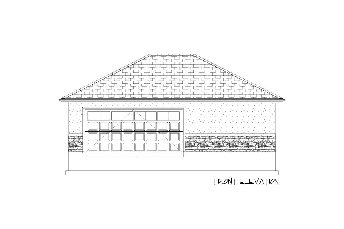Plan 61267UT: Detached Drive-through Garage with Golf Simulator - Image #10 - Traditional