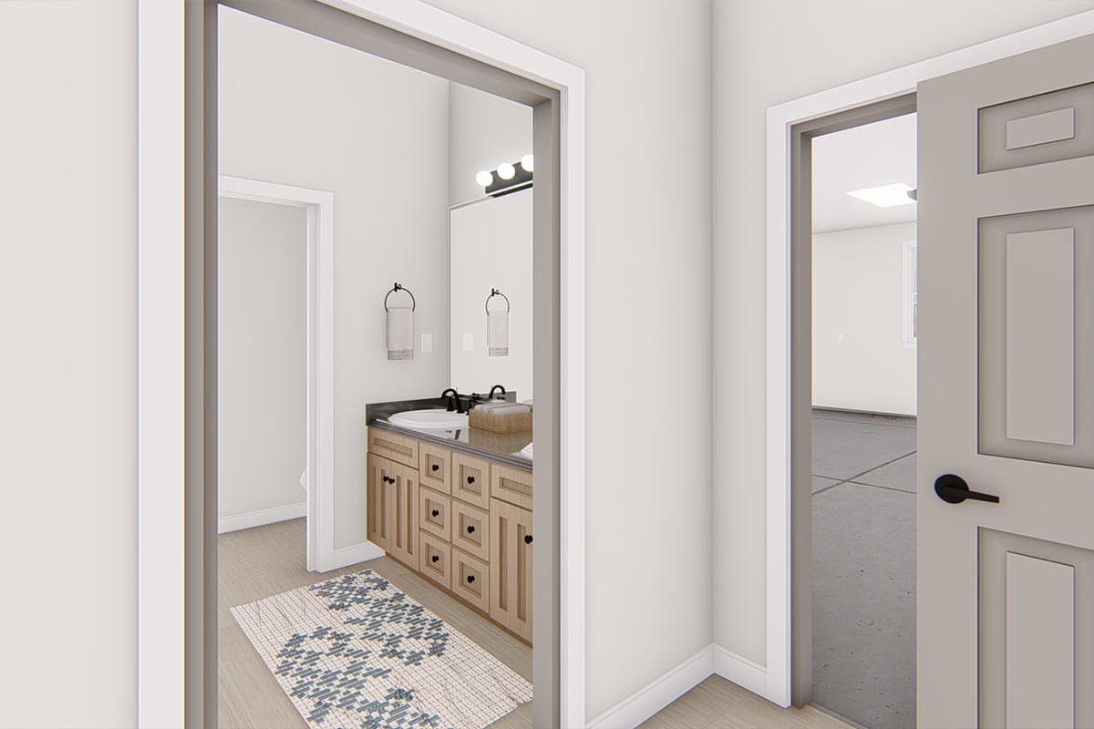 Plan 61267UT: Detached Drive-through Garage with Golf Simulator - Image #7 - Traditional