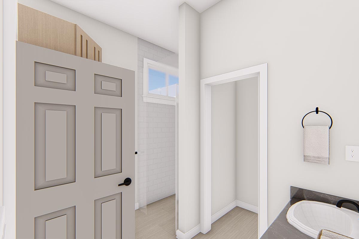 Plan 61267UT: Detached Drive-through Garage with Golf Simulator - Image #8 - Traditional