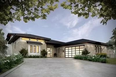 Neo-Prairie-Style House Plan with Outdoor Living