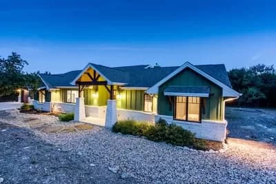 Hill Country Craftsman Plan with Drive-through Tandem Garage - 2497 Sq Ft