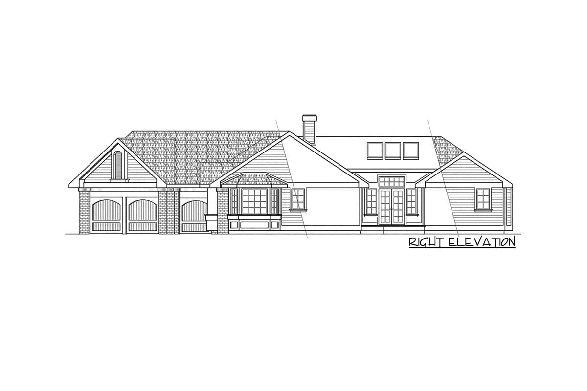 Plan 72309DA: Angled Craftsman Ranch with Circular Traffic Flow - Image #4
