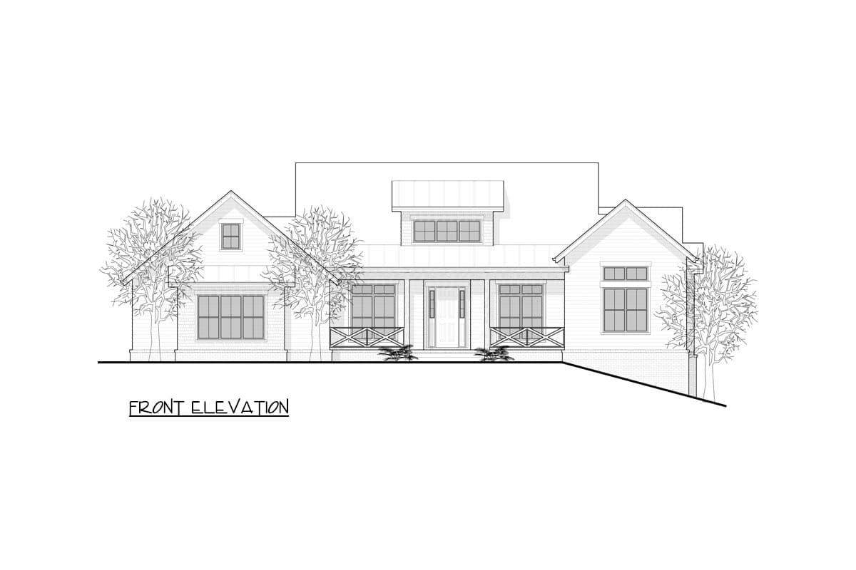 Plan 95130RW: Rustic Mountain Ranch Home Plan with L-Shaped Rear Covered Patio - 2105 Sq Ft - Image #21 - Country, Craftsman, Mountain, New American, Ranch, Rustic
