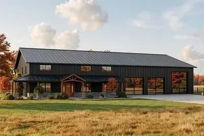 Barndominium with 6-Car Garage / RV Bay