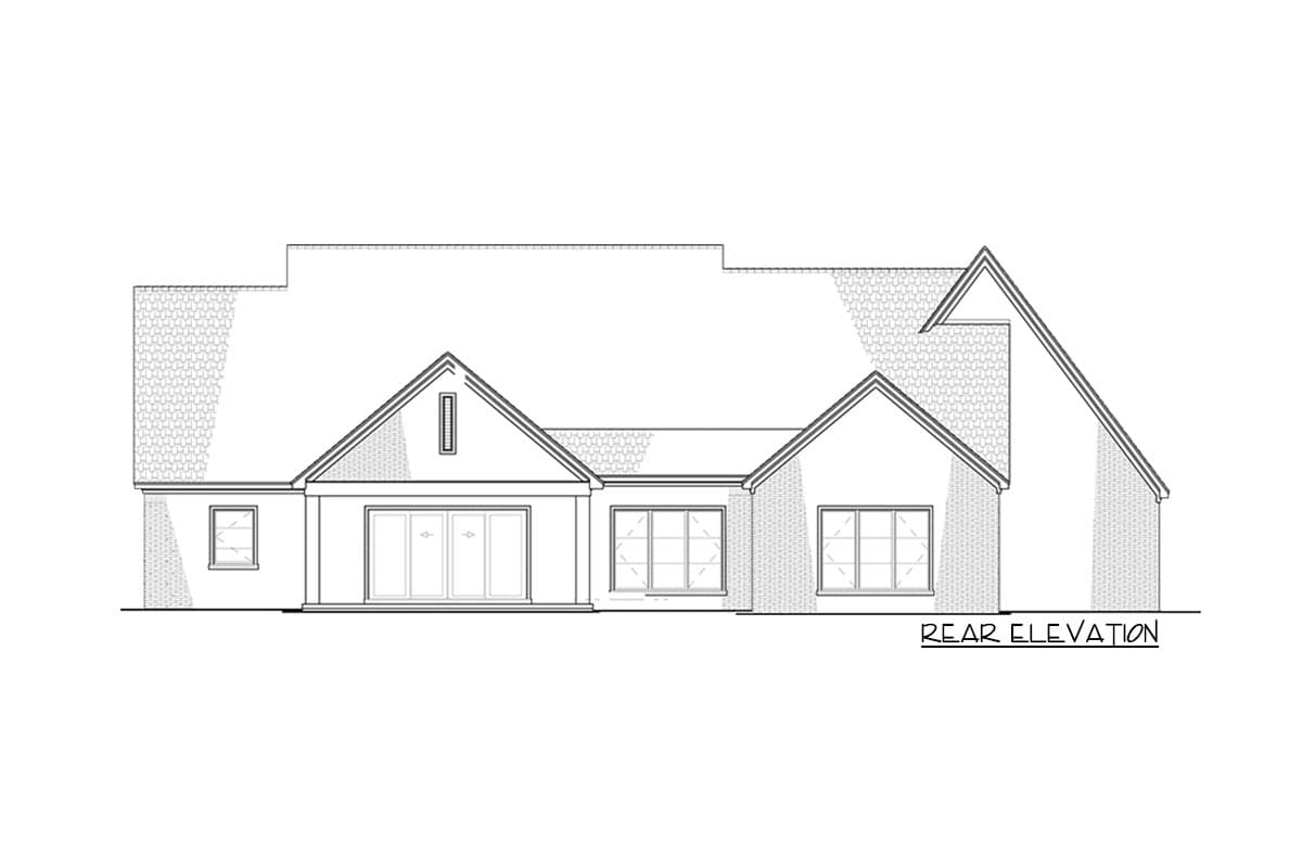 Plan 70728SND: Modern One-Story European House Plan with Vaulted Master Suite and Rear Porch - 2383 Sq Ft - Image #4 - European, French Country, Southern, Transitional