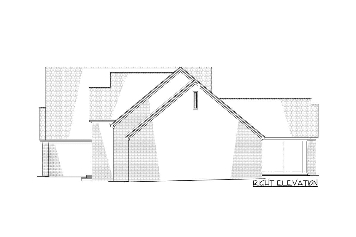 Plan 70728SND: Modern One-Story European House Plan with Vaulted Master Suite and Rear Porch - 2383 Sq Ft - Image #5 - European, French Country, Southern, Transitional