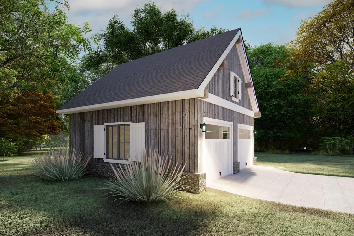 Plan 865009SHW: Classic Craftsman 2-Car Garage - 576 Sq Ft - Image #7 - Country, Craftsman, Modern Farmhouse, New American