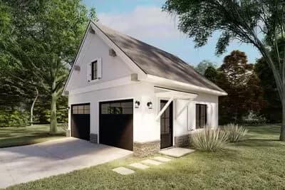 Classic Craftsman 2-Car Garage - 576 Sq Ft
