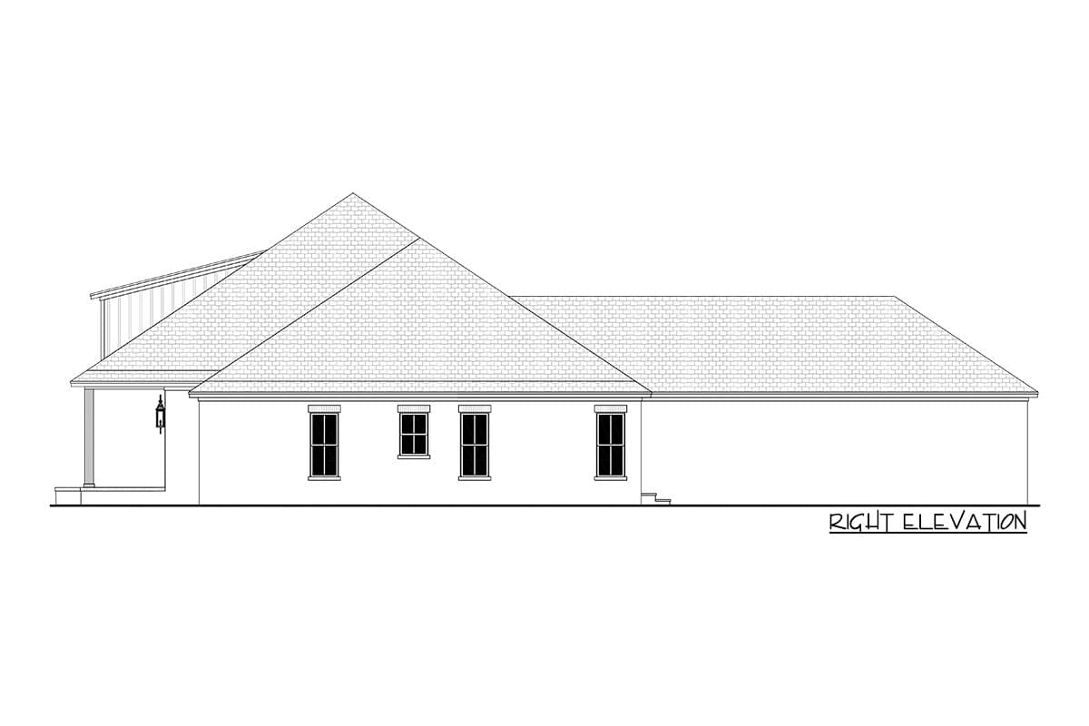 Plan 51885HZ: Modern Acadian House Plan with Potential In-law Suite - 2720 Sq Ft - Image #6 - Acadian, Country, Louisiana-Style, Southern