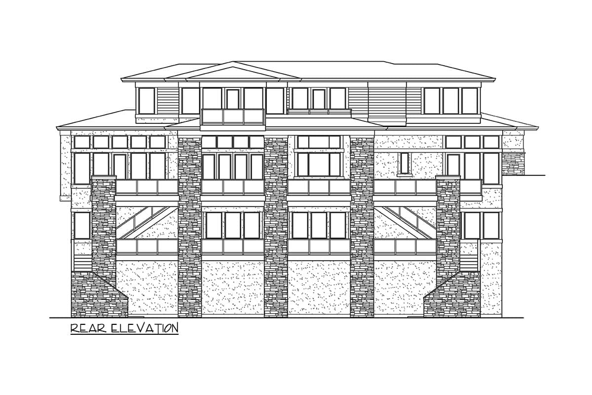 Plan 23927JD: Waterfront Northwest House Plan with Stacked Rear Decks - Image #18 - Northwest, Prairie