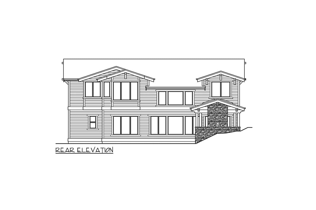 Plan 23928JD: Northwest Craftsman Plan with Den and 3-Car Tandem Garage - Image #28 - Craftsman, Northwest