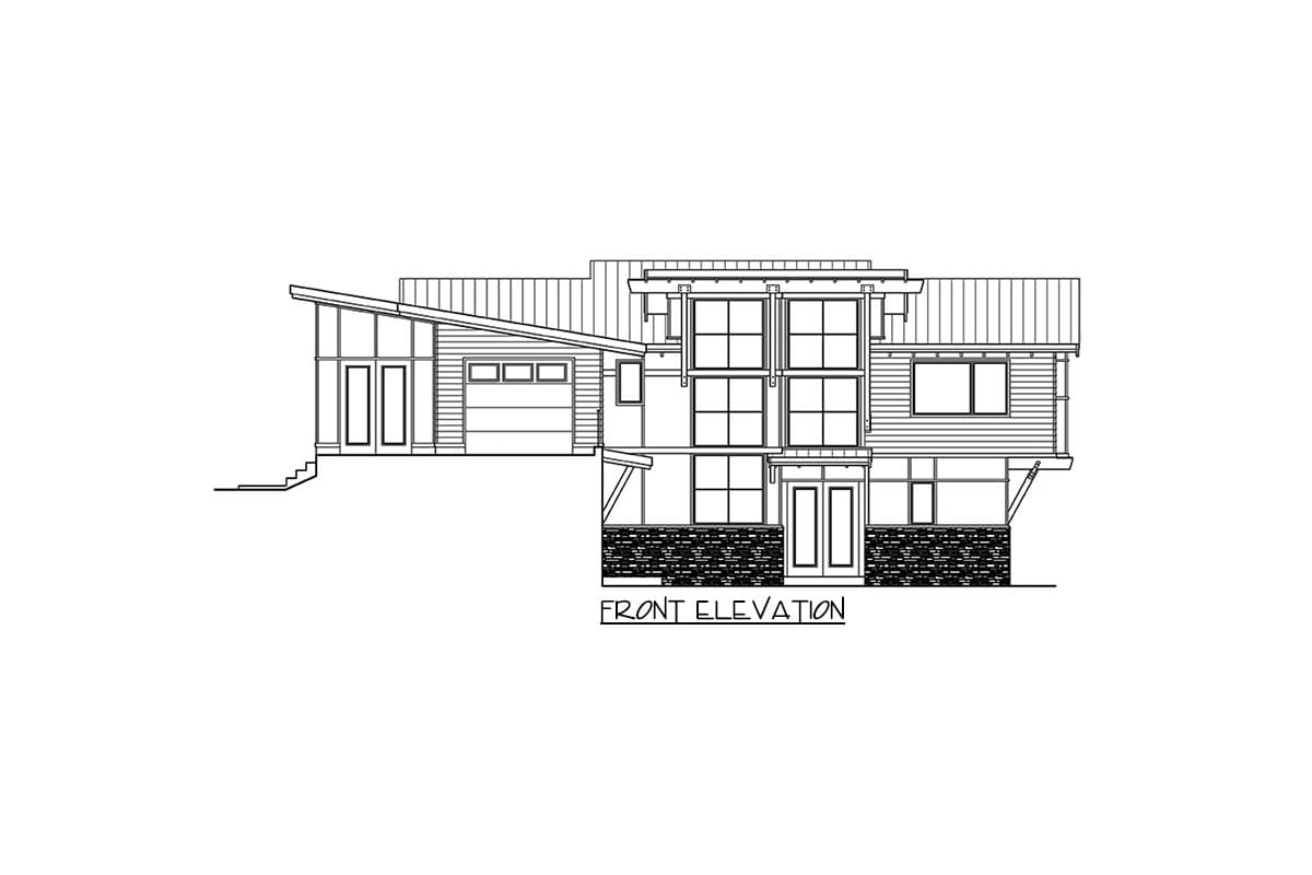 Plan 23929JD: Modern Northwest Home Plan with Stacked 4-Car Garage and Shop - Image #23 - Mid Century Modern, Modern, Northwest, Prairie