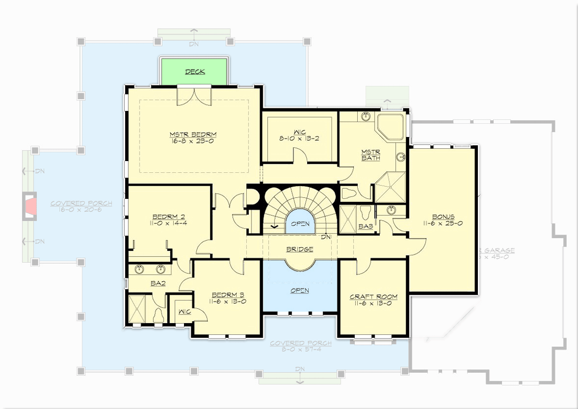 Plan 23930JD: 3-Bed Craftsman House Plan with Cigar / Wine Room - Architectural Designs - Floor Plan - 2nd Floor - Craftsman, Northwest