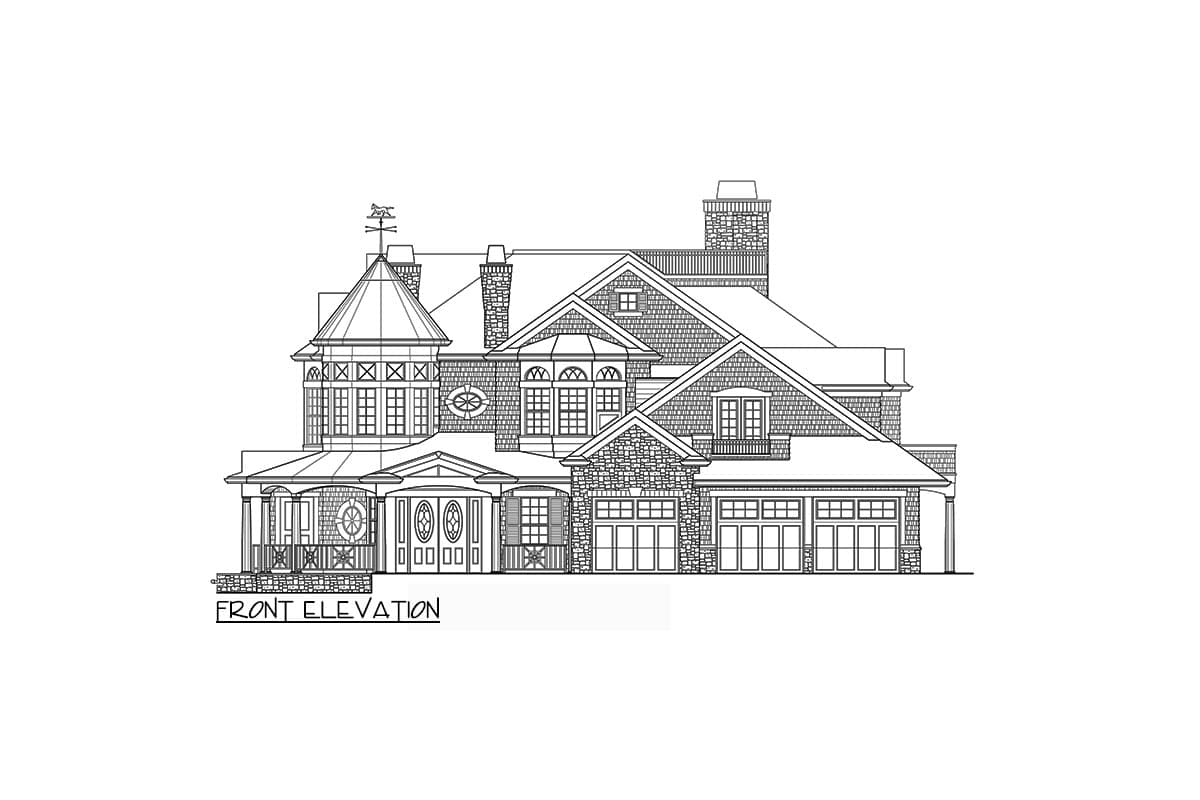 Plan 23931JD: Luxury 5-Bed House Plan with Walkout Basement and Rooftop Deck - Image #23