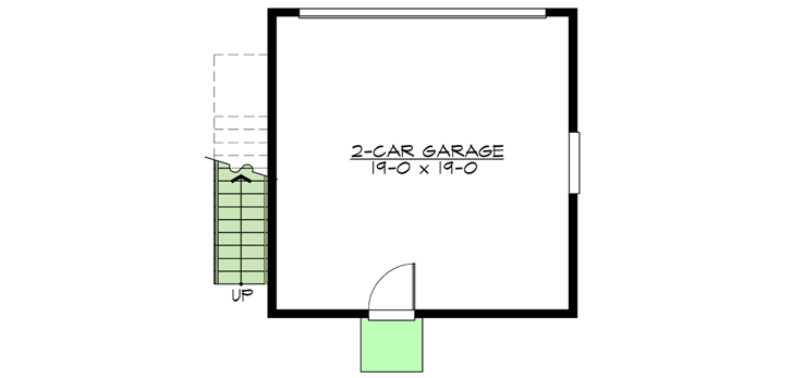 Plan 23932JD: Northwest Craftsman with Detached Carriage House - Architectural Designs - Floor Plan - Detached Garage/ADU - Main Level - Craftsman, New American, Northwest, Shingle