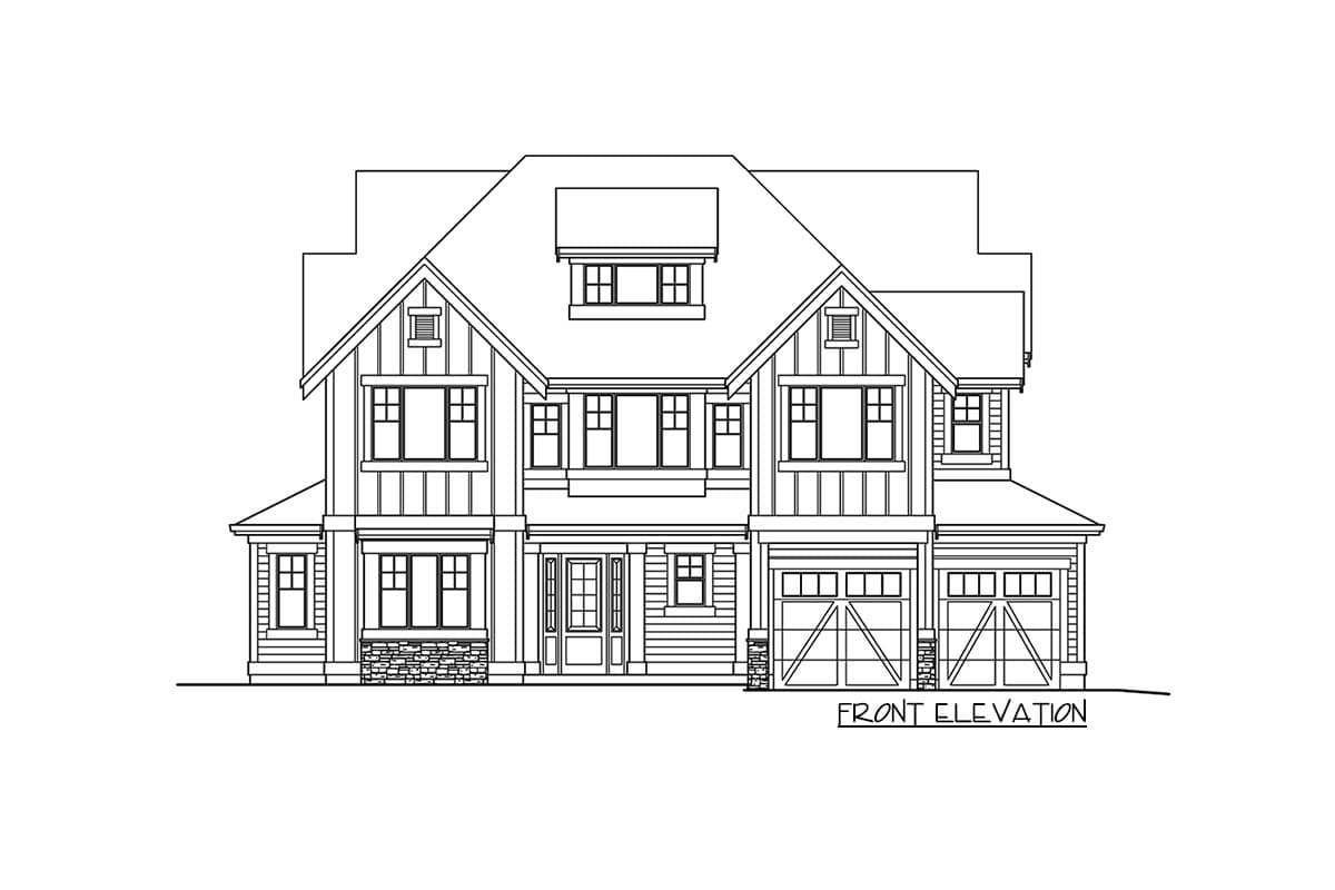 Plan 23933JD: 5-Bed Modern Farmhouse Plan with Third-Floor Bonus Room - 4999 Sq Ft - Image #25 - Contemporary, Country, Craftsman, Farmhouse, Modern Farmhouse, New American, Northwest