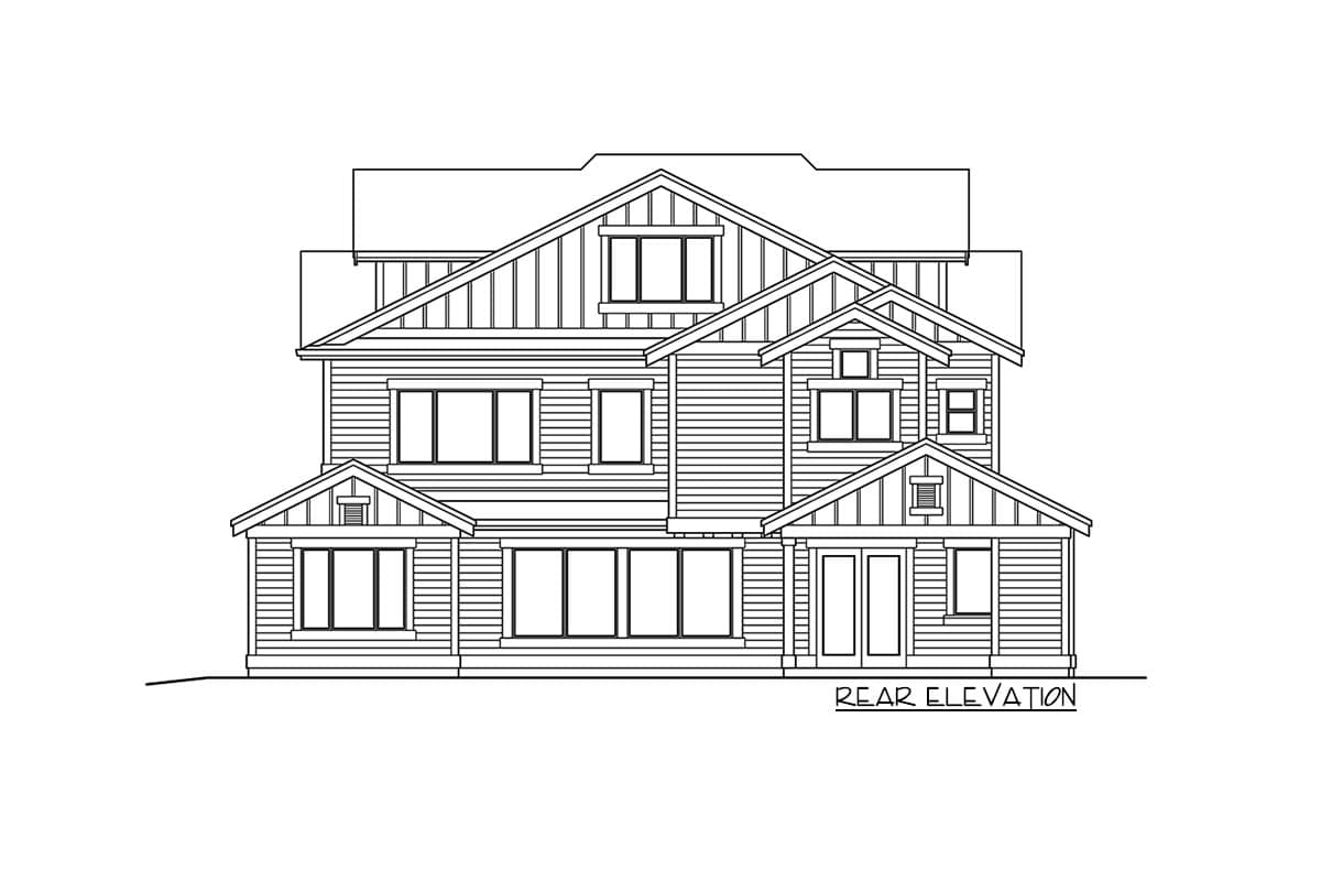 Plan 23933JD: 5-Bed Modern Farmhouse Plan with Third-Floor Bonus Room - 4999 Sq Ft - Image #27 - Contemporary, Country, Craftsman, Farmhouse, Modern Farmhouse, New American, Northwest