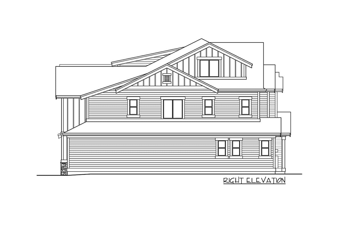 Plan 23933JD: 5-Bed Modern Farmhouse Plan with Third-Floor Bonus Room - 4999 Sq Ft - Image #28 - Contemporary, Country, Craftsman, Farmhouse, Modern Farmhouse, New American, Northwest
