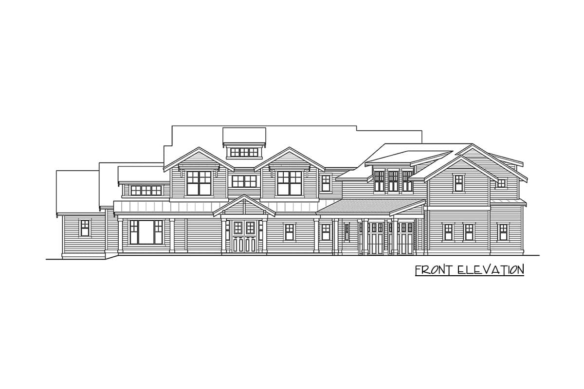 Plan 23936JD: Grand New American House Plan with 4-Car Angled Garage - Image #37 - Country, Craftsman, New American