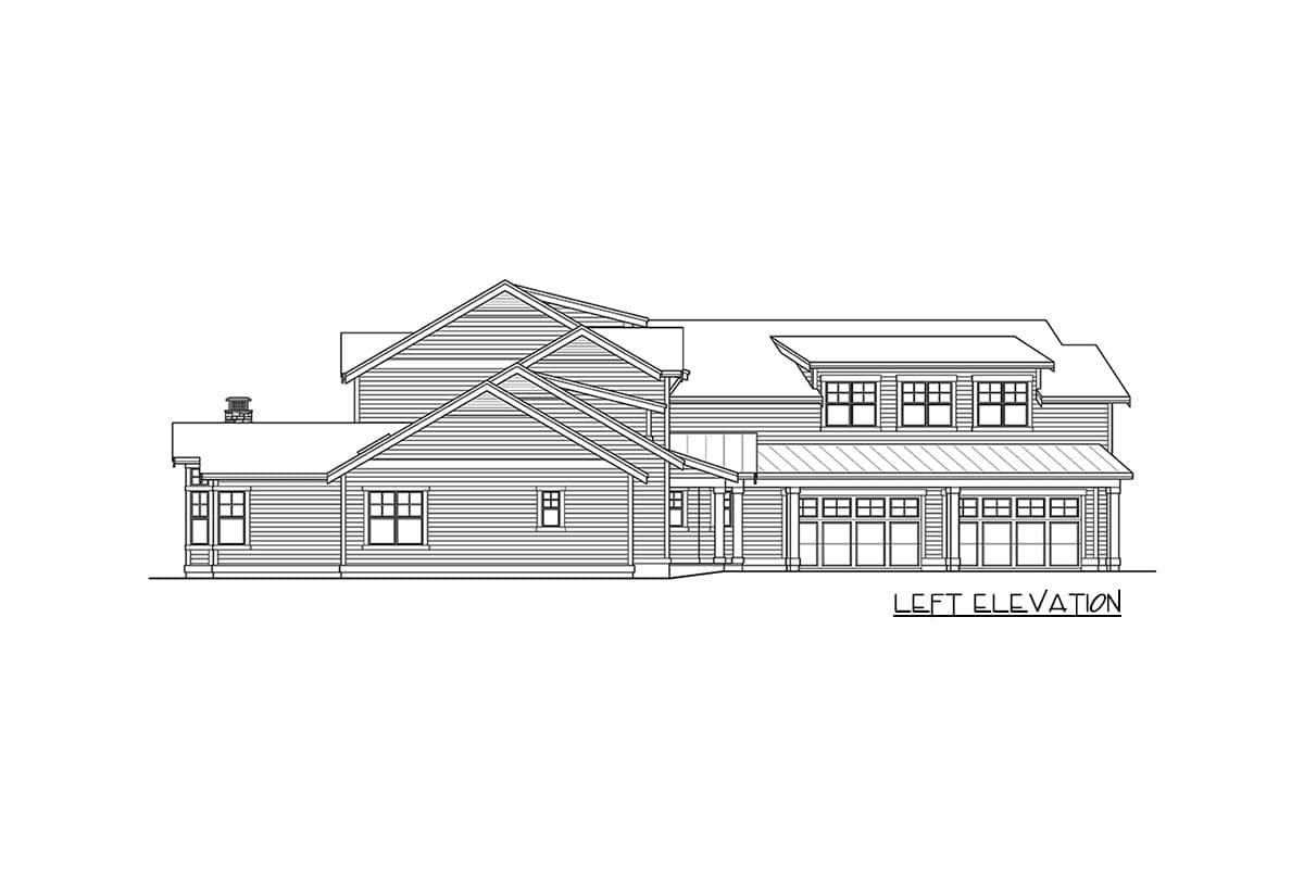 Plan 23936JD: Grand New American House Plan with 4-Car Angled Garage - Image #38 - Country, Craftsman, New American