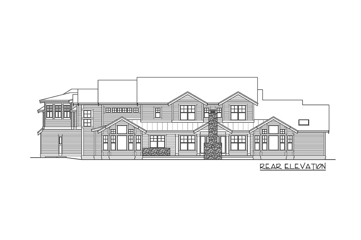 Plan 23936JD: Grand New American House Plan with 4-Car Angled Garage - Image #39 - Country, Craftsman, New American