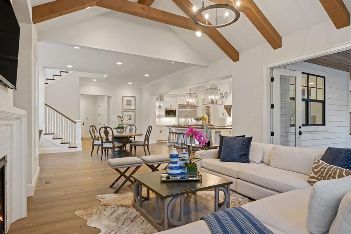 Plan 23936JD: Grand New American House Plan with 4-Car Angled Garage - Image #10 - Country, Craftsman, New American