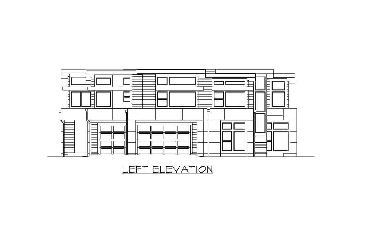 Plan 23937JD: Window-filled Luxury Mid-century Modern House Plan with In-law Suite - Image #34 - Contemporary, Mid Century Modern, Modern, Northwest