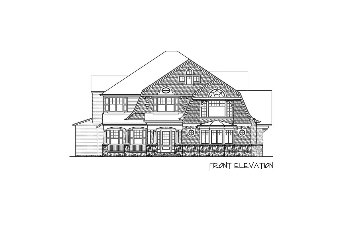 Plan 23021JD: Newport-style House Plan with 5 Bedrooms, a Circular Stair and Lots of Outdoor Living Space - Image #32 - Coastal, Country, Craftsman, New American, Northwest, Shingle, Traditional