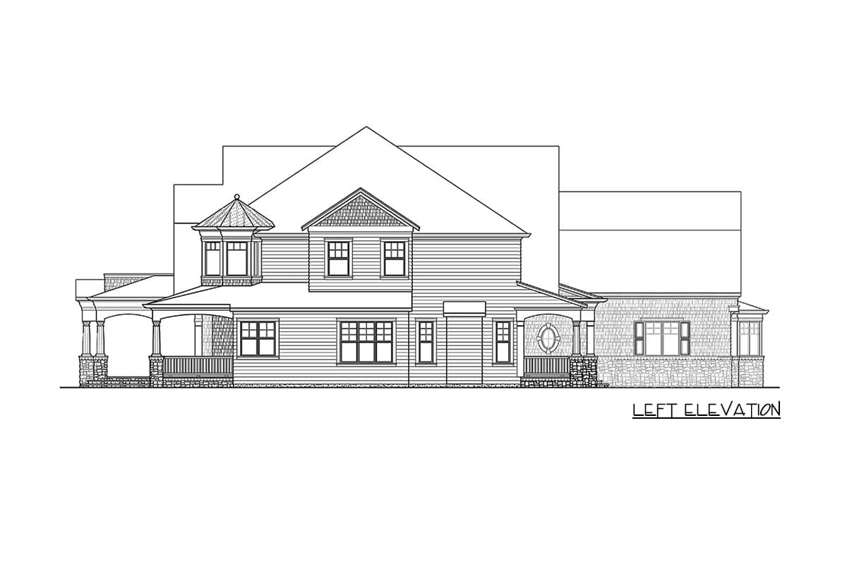 Plan 23021JD: Newport-style House Plan with 5 Bedrooms, a Circular Stair and Lots of Outdoor Living Space - Image #33 - Coastal, Country, Craftsman, New American, Northwest, Shingle, Traditional