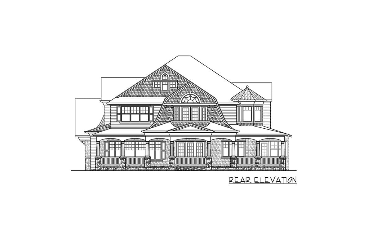 Plan 23021JD: Newport-style House Plan with 5 Bedrooms, a Circular Stair and Lots of Outdoor Living Space - Image #34 - Coastal, Country, Craftsman, New American, Northwest, Shingle, Traditional