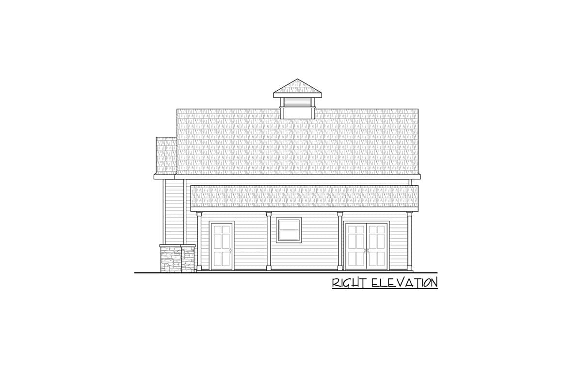 Plan 72313DA: Farmhouse-Style Garage with RV and Standard Vehicle Parking - Image #4 - Farmhouse, New American