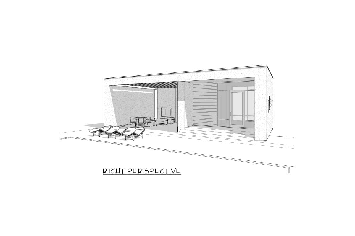 Plan 270050AF: Modern Pool House with Studio or Gym - Image #7 - Contemporary, Mid Century Modern, Modern, Northwest