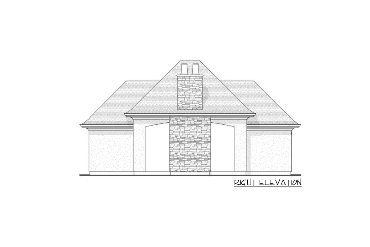 Plan 270051AF: Pool House with Covered Lounge Area and Bath - Image #7 - Acadian, Contemporary, Cottage, Country, European, French Country, Southern