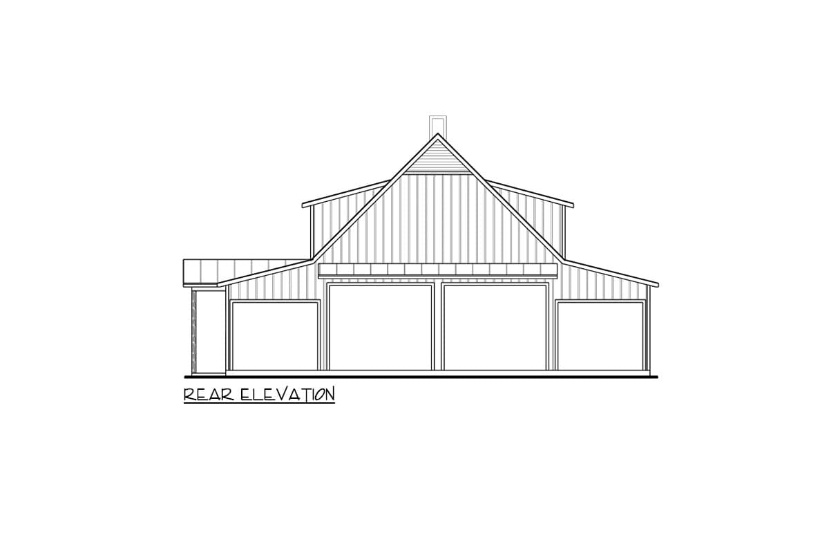 Plan 461000DNN: 3-Bed Barndominium with 4-Car Garage / Shop - Image #6 - Barndominium, Country, Southern, Traditional