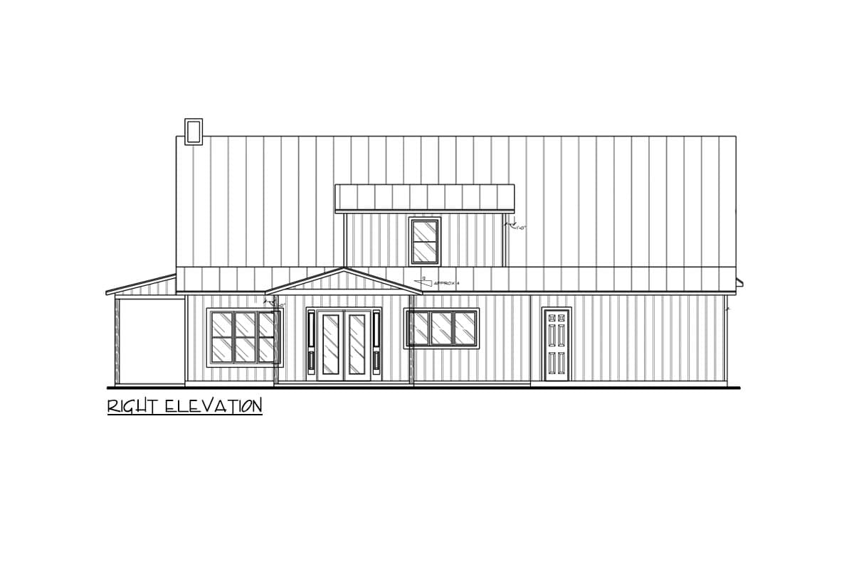 Plan 461000DNN: 3-Bed Barndominium with 4-Car Garage / Shop - Image #7 - Barndominium, Country, Southern, Traditional