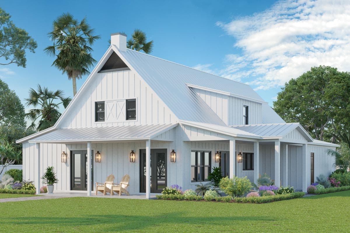 Plan 461000DNN: 3-Bed Barndominium with 4-Car Garage / Shop - Image #4 - Barndominium, Country, Southern, Traditional