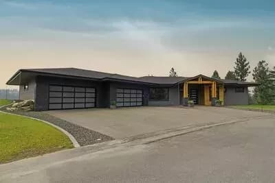 Prairie Style Rancher with Angled Garage and a Walkout Basement